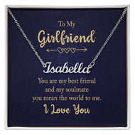 To My Girlfriend Your My bestFriend Custom Name Necklase/Christmas Gifts for Women/Birthday Gift/Anniversary Gift/New Year Gift.