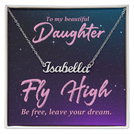 Custom Name Necklace with Heart Personalized 18K Gold Plated Name Necklace with Birthstone Customized Necklace Gift for Daughter & Beautiful Women