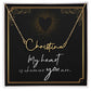 My heart is wherever YOU are Signature Style Name Necklace!