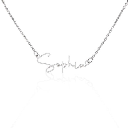 Customized / Personalized Signature Name Necklace With Ur Name Or Love One Name 18k Yellow Gold Finish