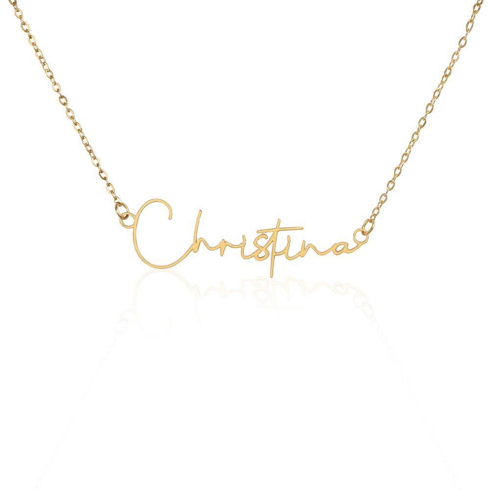 Customized / Personalized Signature Name Necklace With Ur Name Or Love One Name 18k Yellow Gold Finish