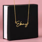 Customized / Personalized Signature Name Necklace With Ur Name Or Love One Name 18k Yellow Gold Finish