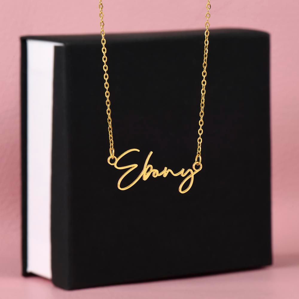 Customized / Personalized Signature Name Necklace With Ur Name Or Love One Name 18k Yellow Gold Finish