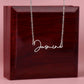 Customized / Personalized Signature Name Necklace With Ur Name Or Love One Name 18k Yellow Gold Finish
