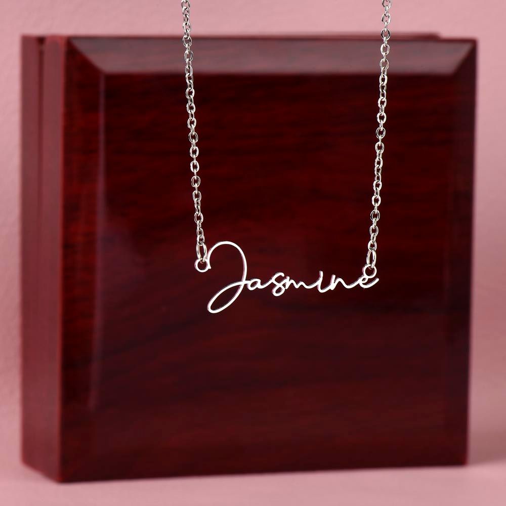 Customized / Personalized Signature Name Necklace With Ur Name Or Love One Name 18k Yellow Gold Finish