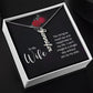 To My Wife You bring so much joy & happieness to my life Personalized Vertical Name Necklace.