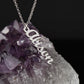 To My Wife You bring so much joy & happieness to my life Personalized Vertical Name Necklace.
