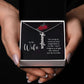To My Wife You bring so much joy & happieness to my life Personalized Vertical Name Necklace.