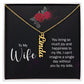 To My Wife You bring so much joy & happieness to my life Personalized Vertical Name Necklace.