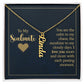To my soulmate - you are the calm to my chaos Personalized Vertical Name Necklace