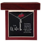 To My Wife You bring so much joy & happieness to my life Personalized Vertical Name Necklace.