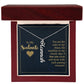 To my soulmate - you are the calm to my chaos Personalized Vertical Name Necklace