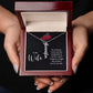 To My Wife You bring so much joy & happieness to my life Personalized Vertical Name Necklace.