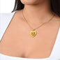 Raises A Firefighter Sweet Engraved Heart Necklace!