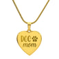 Dog Mom Sweet Engraved Heart Necklace!