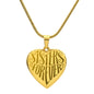 Sisters Forever Engraved Heart Necklace!