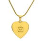 Peace Joy & Love Sweet Engraved Heart Necklace!