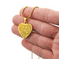 Elephant head Sweet Engraved Heart Necklace!