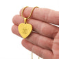 Peace Joy & Love Sweet Engraved Heart Necklace!