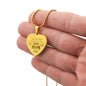I Speak For Those Who Has No Voice Sweet Engraved Heart Necklace!