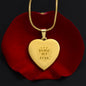 Peace Joy & Love Sweet Engraved Heart Necklace!