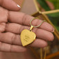Peace Joy & Love Sweet Engraved Heart Necklace!