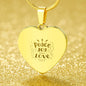 Peace Joy & Love Sweet Engraved Heart Necklace!