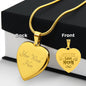 I Speak For Those Who Has No Voice Love MOM Sweet Engraved Heart Necklace!