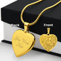 Elephant head Sweet Engraved Heart Necklace!