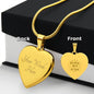 Peace Joy & Love Sweet Engraved Heart Necklace!