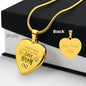 I Speak For Those Who Has No Voice Love MOM Sweet Engraved Heart Necklace!