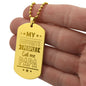 My Favorite people call me PAPA unique and eye catching Engraved Dog Tag Necklace!