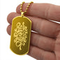 Born To Fight Engraved Dog Tag Necklace!