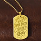 Great things never come from comfort zones unique and eye catching Engraved Dog Tag Necklace!