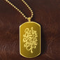 Born To Fight Engraved Dog Tag Necklace!