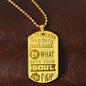 Be Fearless In The PurSuit  unique and eye catching Engraved Dog Tag Necklace!