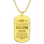 My Favorite people call me PAPA unique and eye catching Engraved Dog Tag Necklace!