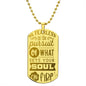 Be Fearless In The PurSuit  unique and eye catching Engraved Dog Tag Necklace!
