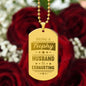Being A Trophy Husband Engraved Dog Tag Necklace!