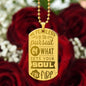 Be Fearless In The PurSuit  unique and eye catching Engraved Dog Tag Necklace!