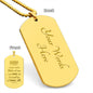 Daddy i know you've loved me Unique and eye catching Engraved Dog Tag Necklace!