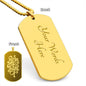 Born To Fight Engraved Dog Tag Necklace!