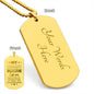 My Favorite people call me PAPA unique and eye catching Engraved Dog Tag Necklace!