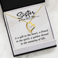 Sister Is a Gift To The Heart -Forever love Necklase Gifts for Sister-Birthday Gifts for Women - Unique Sister Gifts from Sister,Brother,Friend,Classmate,for Valentines Day,Graduation,Thanksgiving or Christmas