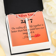 CUSTOMIZABLE  Necklace GIFT, Crafted For Your Wife With LOVE And WISDOM