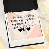 CUSTOMIZABLE Necklace GIFT, Crafted For Your Sister With LOVE And WISDOM