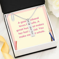 CUSTOMIZABLE Necklase GIFT, Crafted For Your husband With LOVE.