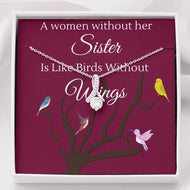 CUSTOMIZABLE Necklace GIFT, Crafted For Your Sister With LOVE And WISDOM
