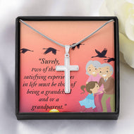CUSTOMIZABLE Cross Necklase GIFT for your LOVE ONE, crafted for Grandparent with LOVE and WISDOM.