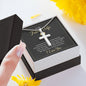To My Future Wife - Stunning artisan-crafted Stainless Steel Cross Necklace